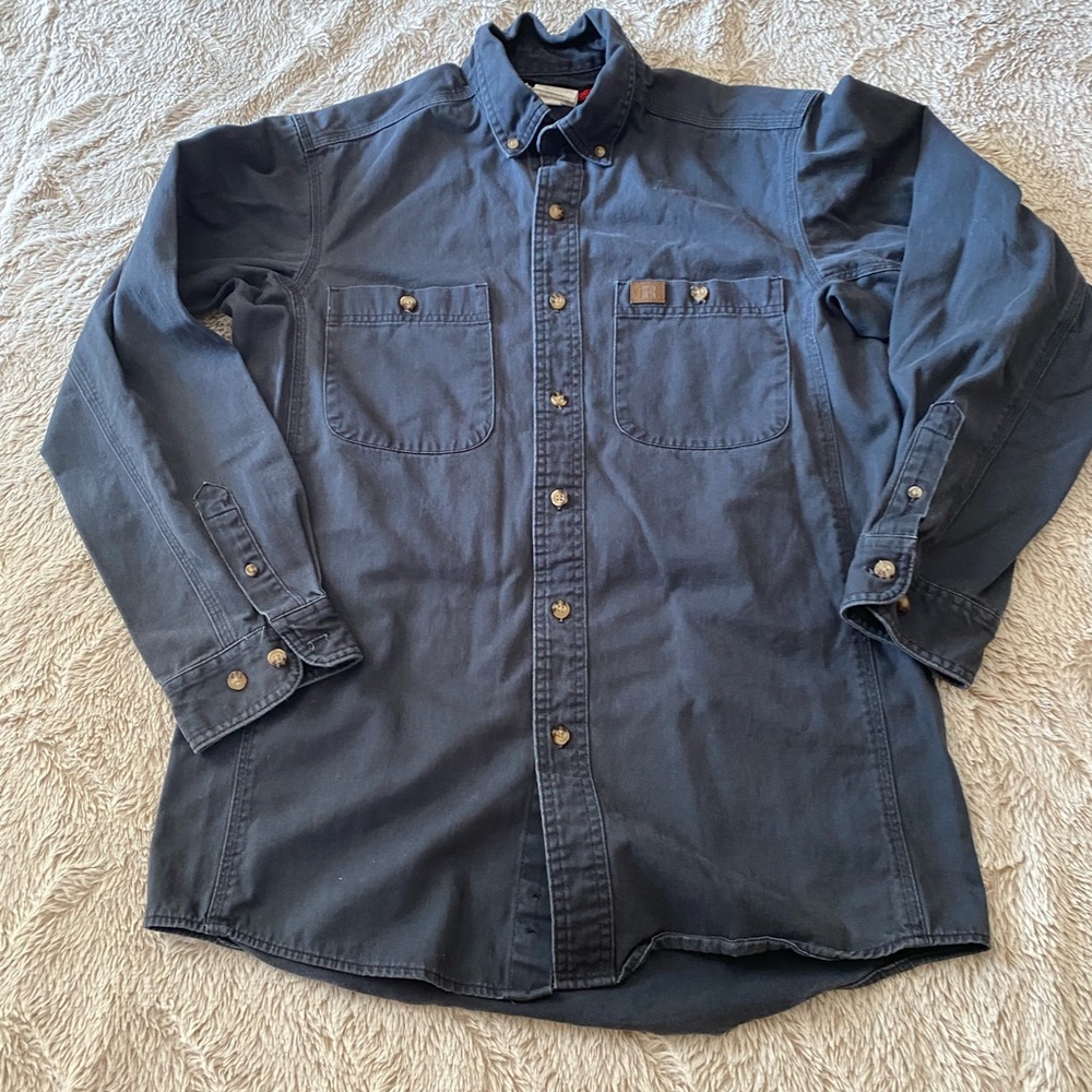 Wrangler Riggs Workwear Button Down Shirt Men’s Medium  Long Sleeve